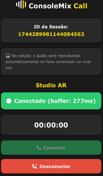Controles de chamada de áudio