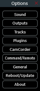Painel de configurações